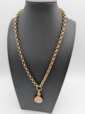 Origami Owl Gold Tone Rolo Chain Bracelet with Floating Charms Locket NANA L