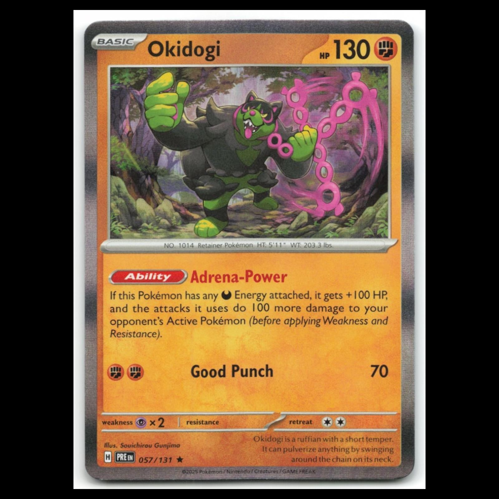 Okidogi #57 2025 Scarlet - Violet Series - Prismatic Evolutions Rare Pokemon NM