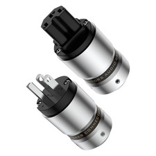 Hi-end Rhodium Plated US male IEC Female Power Plug HIFI Audio Cable Connector