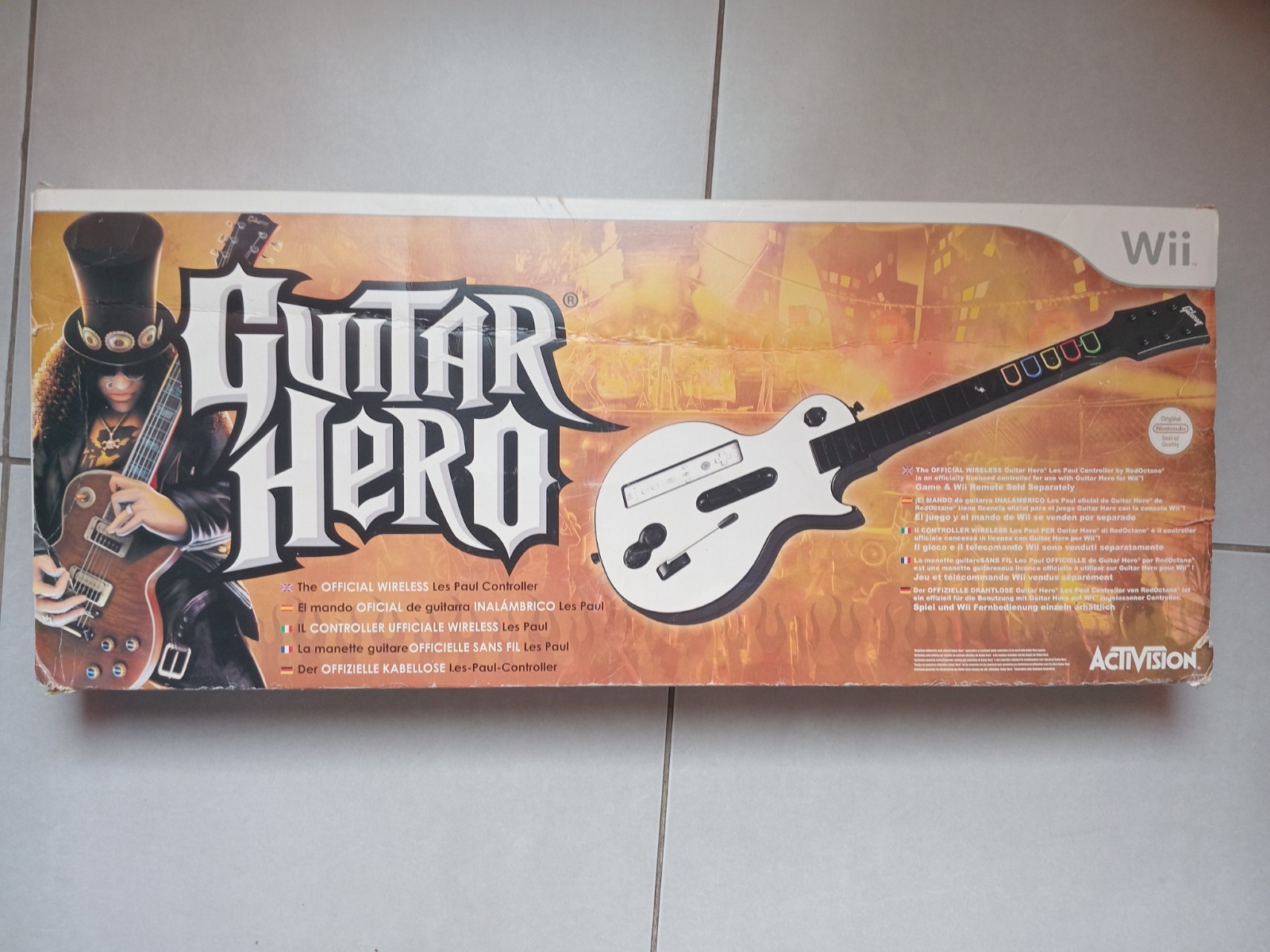 Pack boite WII GUITAR HERO Guitare Gibson Les Paul