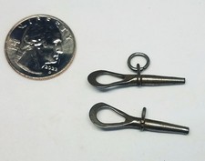 Pair of Antique Victorian 19th Century Pocket Watch Winding Keys 9  10