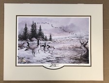 1986 Wyoming Ducks Unlimited Proof Dave Maloney 4/50 Read