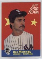 1986 Fleer All Star Team Don Mattingly #1 n1u