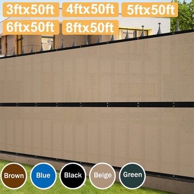 3/4/5/6/8FT Privacy Fence Screen Outdoor Garden Patio Fabric Shade Cover Tarp