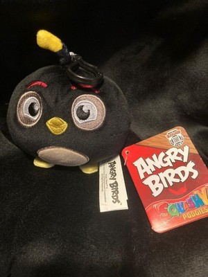 NEU ANGRY BIRDS BOMB TASCHE SQUASHY PODGIES STOFFTIER TASCHE CLIP AUF STRUMPF FÜLLER