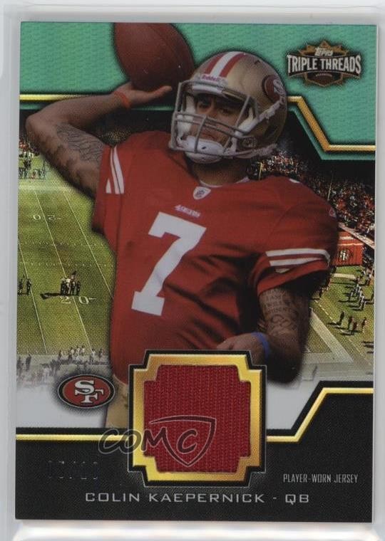 Colin Kaepernick Topps Triple Threads Unity Relic #150 Emerald
