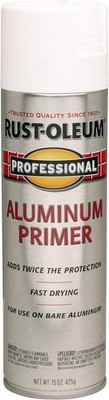 Rust-Oleum 254170 Professional Aluminum Primer Spray, 15 oz, Flat White