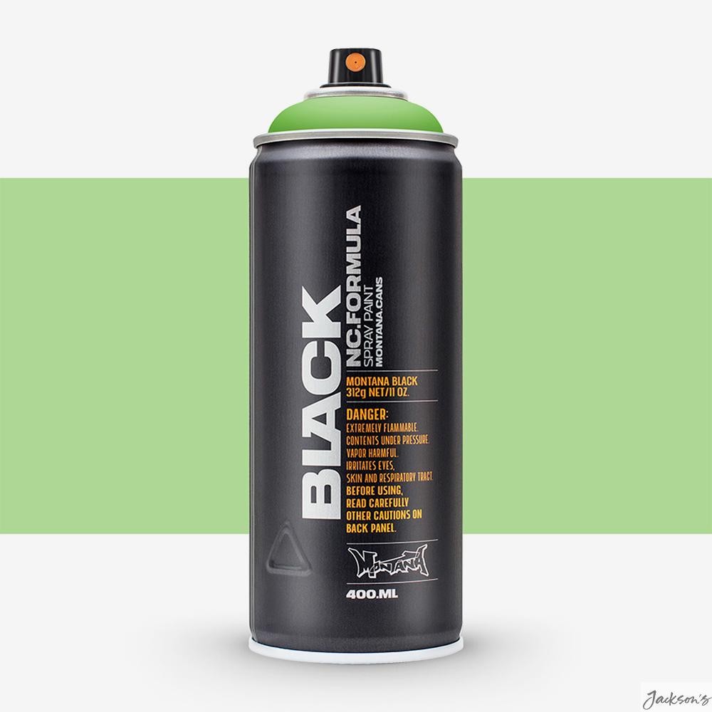 Montana Black Spray Paint Lacquer 400ml Power Green Matte For Art Surfaces