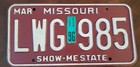 Missouri Automobile License Plate Matched Pair  — photo 3