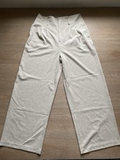 Nine West Paper bag Women's Large Dress Pants Wide Leg Beige High Rise Trousers