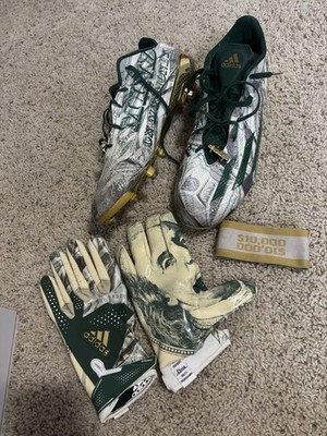 Snoop Dogg Money Adidas Football Cleats And Gloves Size And