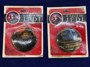 STAR WARS (2) Return of the JEDI Photo Buttons 1983