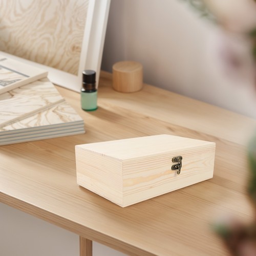 Pine Wood Decorative Jewelry Holder Desktop Box for Stylish Accessories - Picture 10 of 38