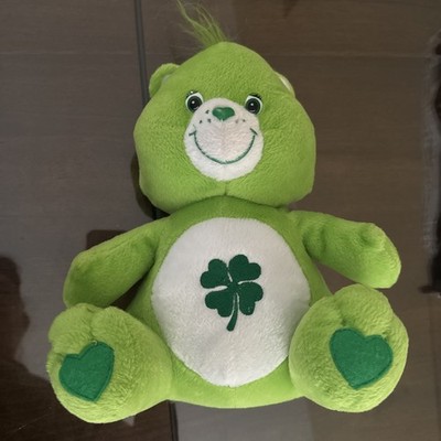Care Bears Good Luck Bear 13  Plush Stuffed Animal Shamrock Green