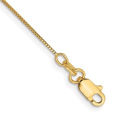14K 10 inch .5mm Box Anklet Bracelet