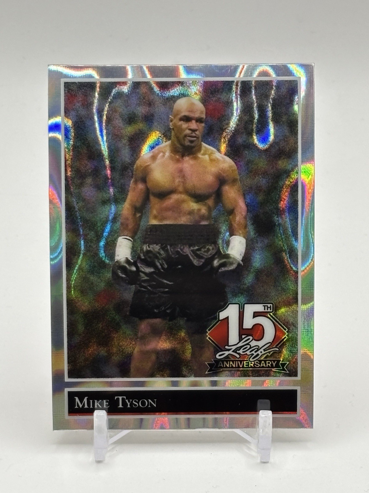 Mike Tyson 2025 Leaf 15th Anniversary 1992 Leaf Lava Silver /15