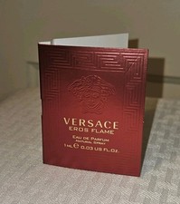 Versace EROS FLAME Eau de Parfum Spray SAMPLE Vial for Men 0.03 oz / 1 ml New 