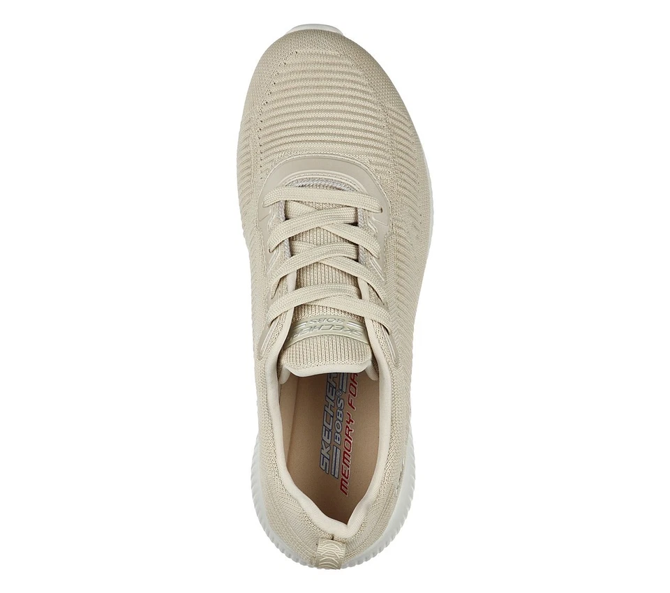 Skechers BOBS SQUAD TOUGH TALK Sneakers Femme Beige, Polyester, Lacets - Photo 4/4