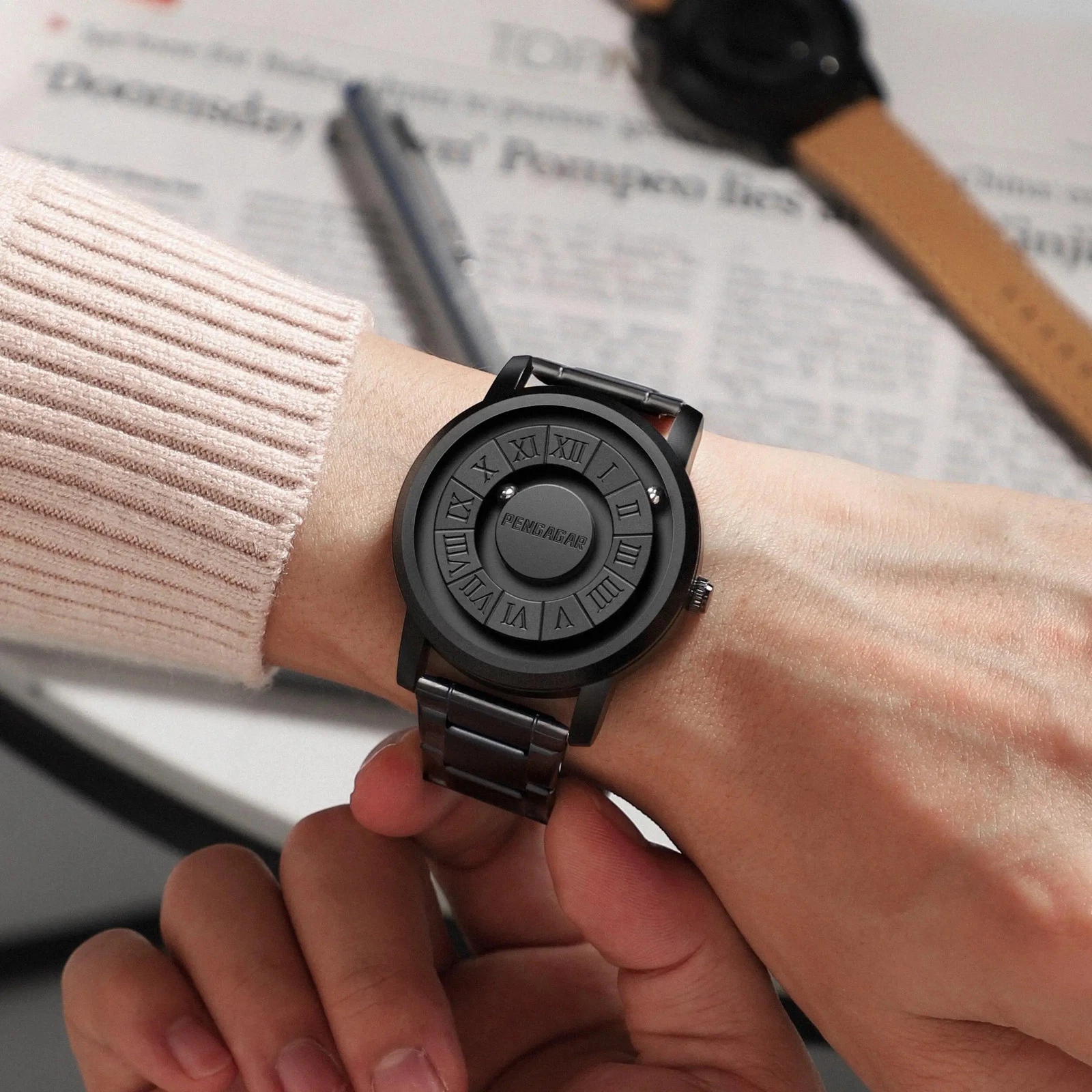 Mens Luxury Watch Magnetic Stainless Steel Quartz Waterproof Wristwatch
Opens in a new window or tab
