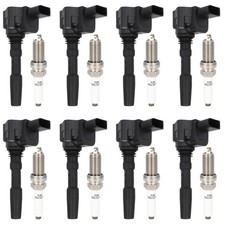 ECCPP 8 ignition coils with 8 iridium Spark Plugs,UF766,coils packs,for Audi RS7