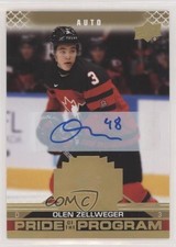 2022 Team Canada Juniors Pride of the Program Signatures Olen Zellweger Auto 1zm