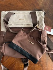 LOVEVOOK Women's Backpack 15.6" USB Port, Waterproof, NWT Apricot/Coffee Travel