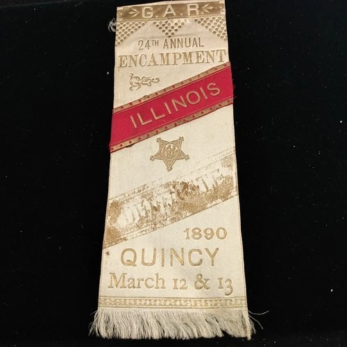 1890 Quincy I'll. Gar Encampment  Ribbon
