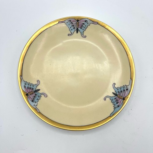 Tazza da tè Thomas Bavaria piatto Demitasse Art Deco farfalla falena iridescente vintage - Foto 2 di 7