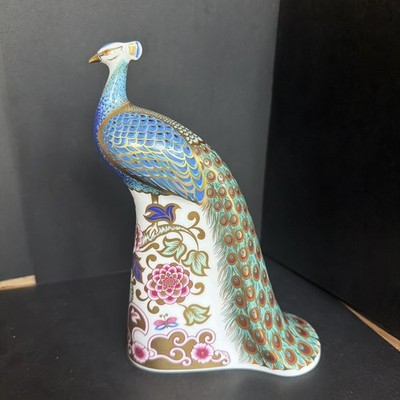 Royal Crown Derby Vogel Pfau Besucherzentrum Ltd signiert verpackt und Zertifikat 
