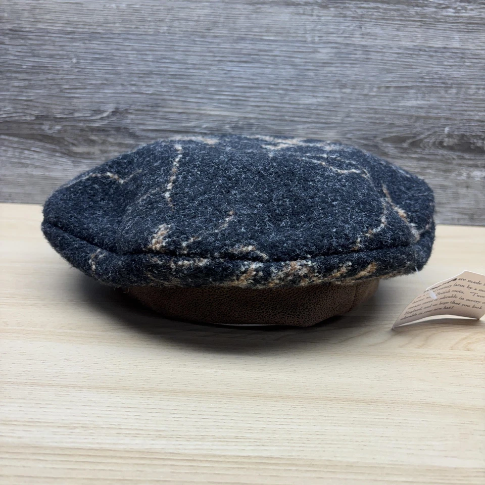 TweeTops Sombrero Boina Ajustado Mujer Gris Medio Negro Forrado Vellón Imitación Gamuza Banda Foto 4 de 4