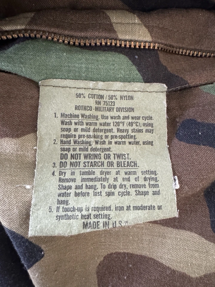 Chaqueta Pullover Rothco Vintage Militar Ejército de Estados Unidos Anorak Woodland Camuflada Para Hombre’s XL Foto 4 de 4