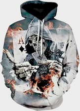3D Skull Grim Reaper Hoodie 3D All Over Print Unisex Hoodie