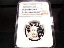2007-W PF70 Ultra Cameo $50 1/2oz Platinum Eagle NGC Certified Mint Perfect 2555.78 per troy oz