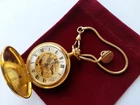 Vintage MAGNO Pocket Watch Gold Plated? Skeleton Watch Swiss Made WORKING