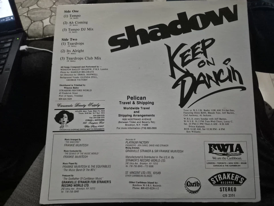 MIGHTY Shadow/ Moods Of The Shadow+KEEP ON DANCIN' 2 LP Records Trinidad N/MINT - Image 4 of 4
