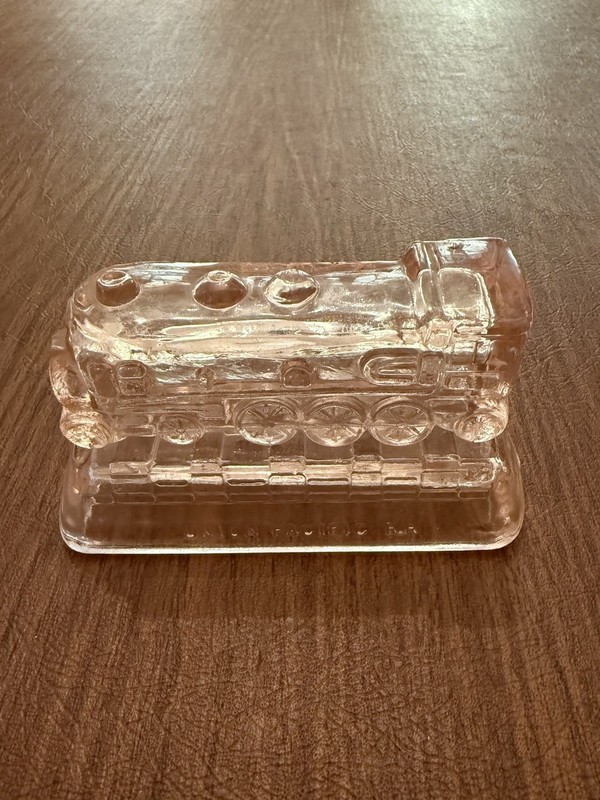 Vintage Pink Depression Glass Union Pacific Train