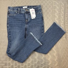 Vineyard Vines Girls Kick Flare Denim Medium Wash Size 10 NWT Adjustable Waist