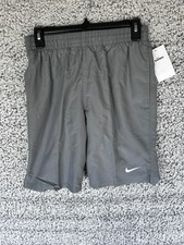 Nike Swim Shorts Mens Small Gray NWT Lined Trunks NESSF558-051