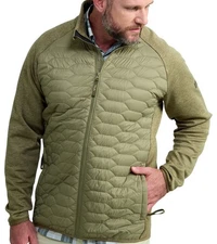 NWT Authentic Huk Fishing Quilted Scale Hybrid Green Zip Up Jacket Size XL
