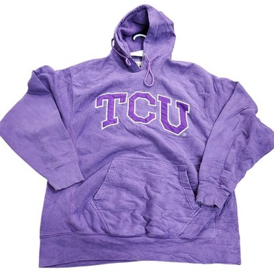 TCU Horned Frogs Hoodie Mens Medium Purple Pullover Sweatshirt NCAA