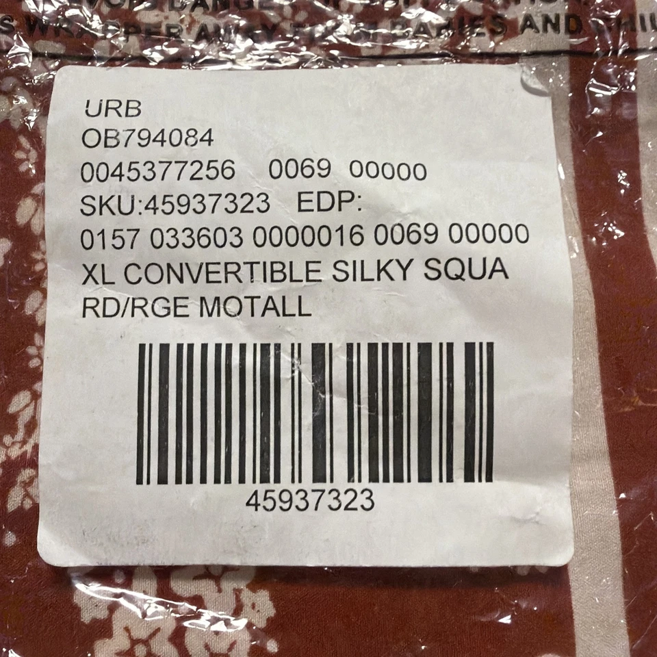 Nuevo Urban Outfitters XL Convertible Silky Squard/Rge Motall Foto 3 de 4