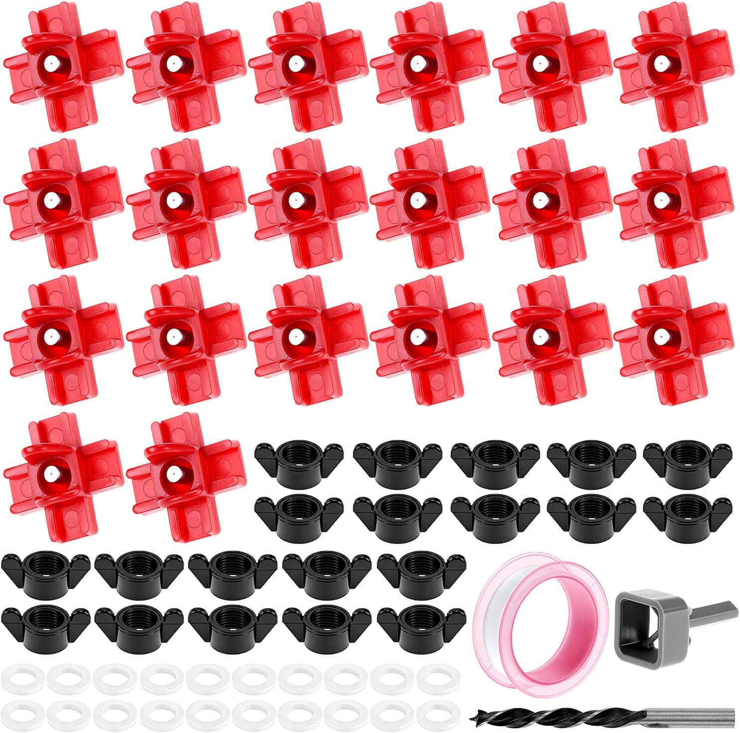 20 Pack Horizontal Poultry Water Nipples Automatic Chicken Feeder Drinker System