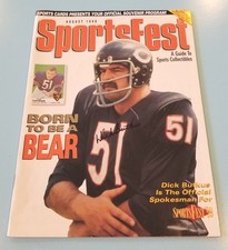 Dick Butkus Signed Autographed Sportsfest Magazine 1999 Chicago Bears HOF