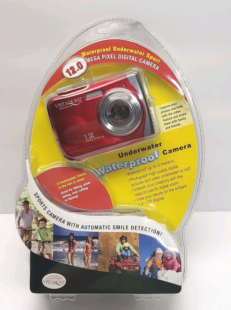 VistaQuest VQ9100 Sport UW 12 Megapixel Compact Digital Camera Red