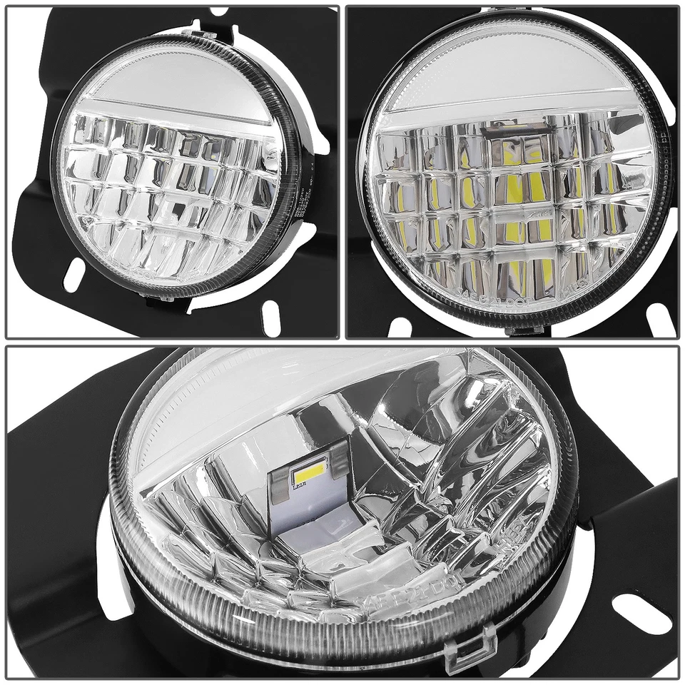 FOR 11-24 KENWORTH T680 FULL LED DRIVING FOG LIGHT LAMPS SET CHROME HOUSING - Image 4 of 4