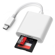 Loydia USB C SD Card Reader, Camera 2 in 1 C white