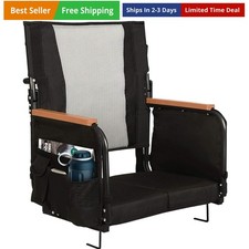 Extra Wide Stadium Seats with Back Support, Bleacher Chairs with High Back an...