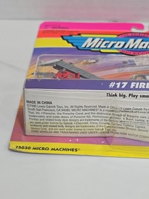 1995 Galoob Micro Machines #17 FIRE RESCUE Hook & Ladder + Rescue Truck SEALED