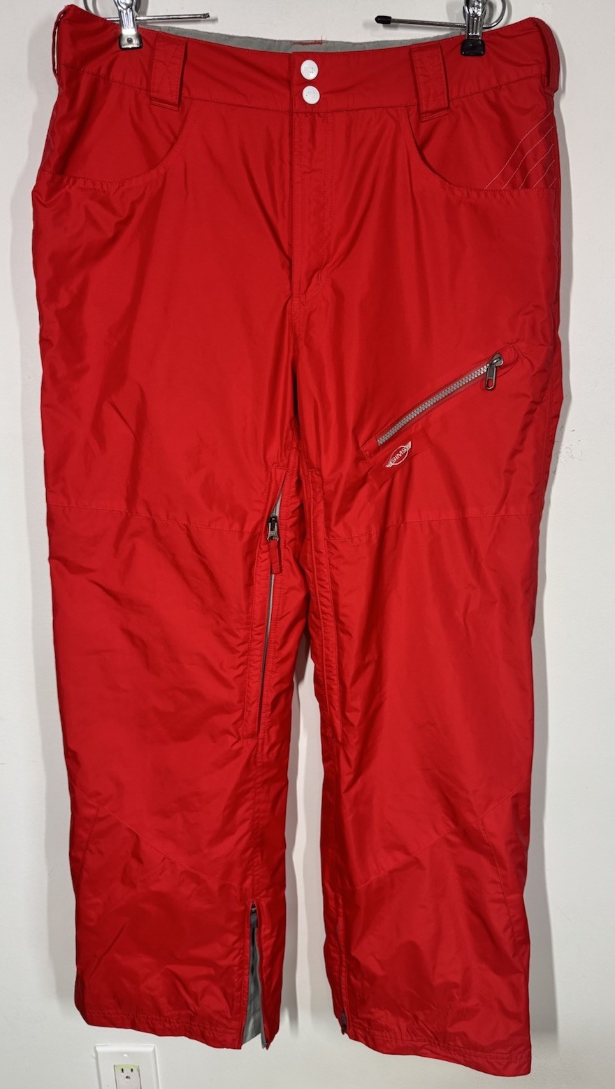 Sims Men’s Insulated Cargo Snowboarding Skiing Pants Size M Red Warm