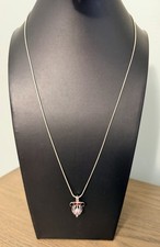 Disney Minnie Mouse SS925 Pearl Cage Pendant Necklace Silver Snake Chain